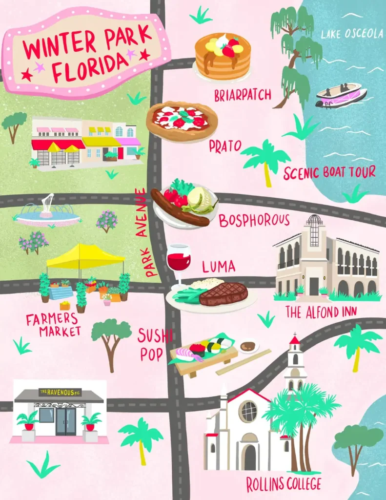 Mapa Winter Park